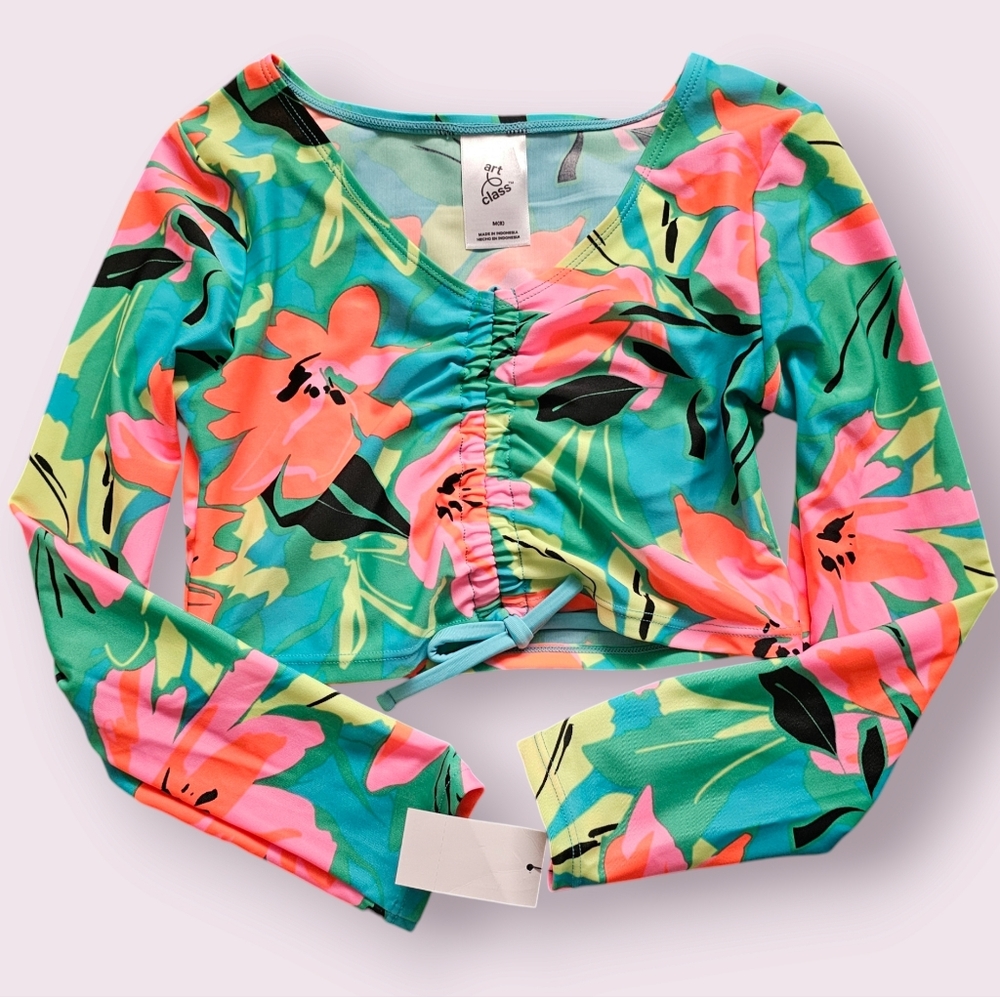 art class Colorful Floral Long Sleeve Tee